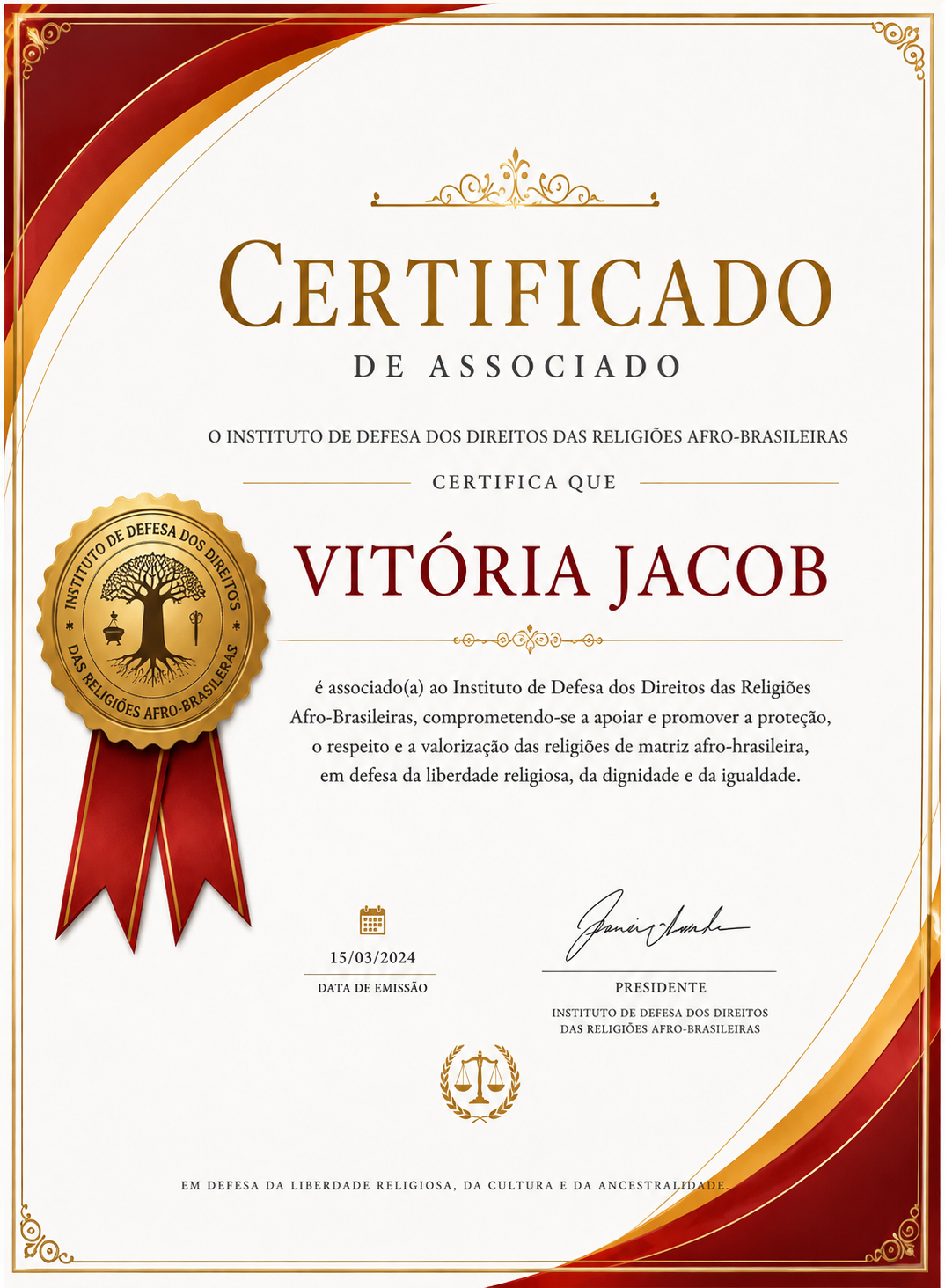 Certificado de terapia holística