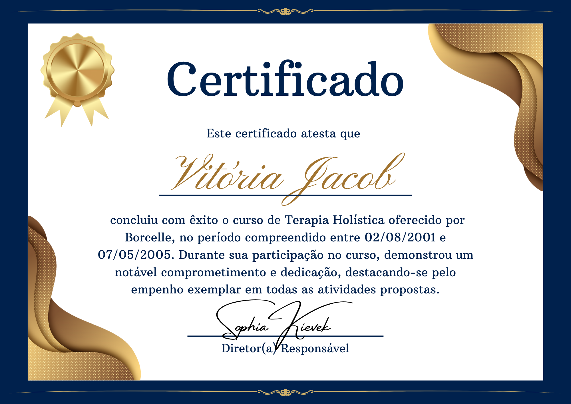 Certificado de formação espiritual